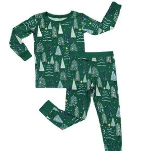 Little Sleepies Twinkling Trees OG Christmas 2-Piece, 18-24mo